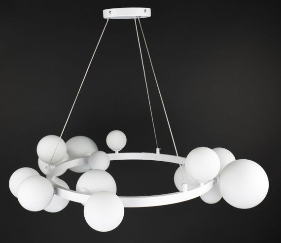 Люстра підвісна на 15 лампочок 27853 Білий 40-130х85х85 см. | Зображення 4