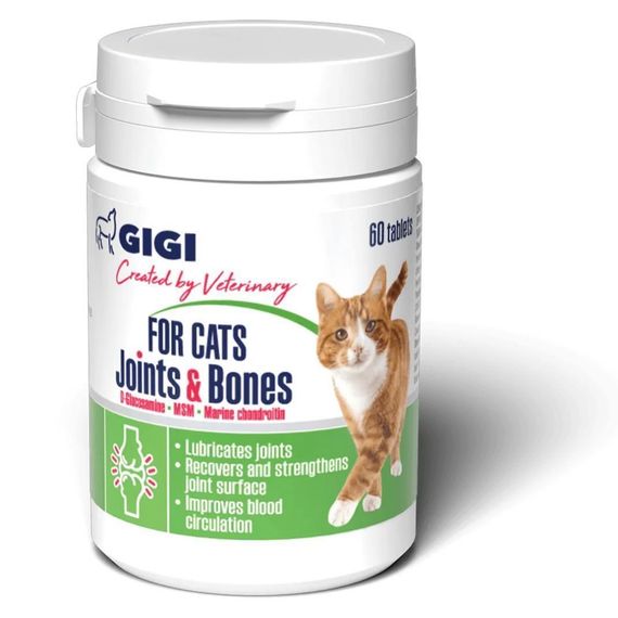 Витамины для здоровья суставов у котов GiGi For Cats Strong Joints & Bones, 60 табл