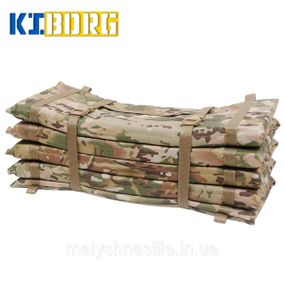 Тактичний розкладний каремат посилений (20мм+стропа) Kiborg К-2 мультикам