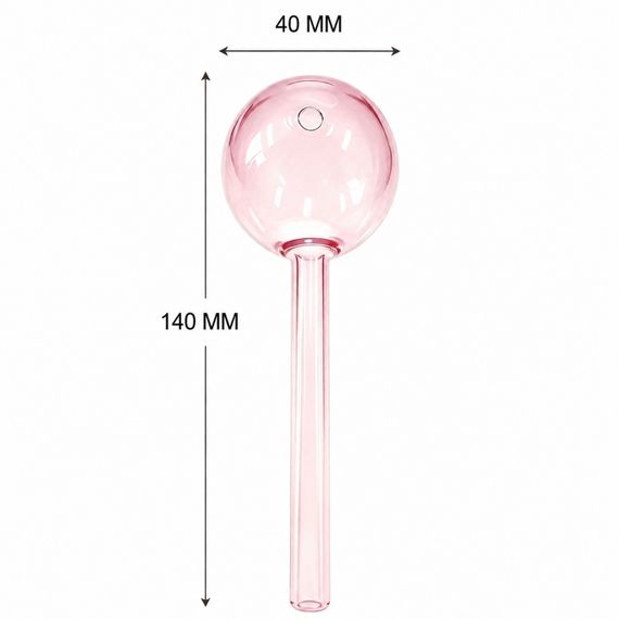 Стеклянная трубка Globe Long Oil Pink | Зображення 1