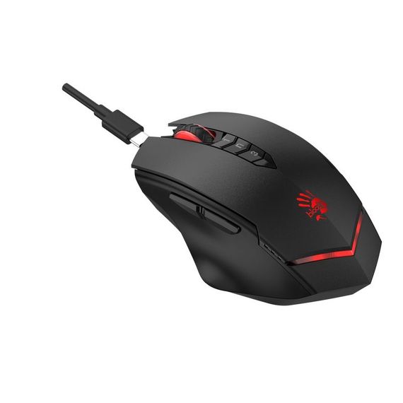 Миша ігрова бездротова A4-Tech Bloody R80 Plus, колір чорний | Зображення 4