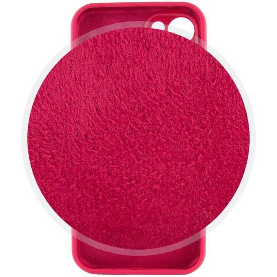 Чохол Silicone Case Full Camera Protective (AA) для Apple iPhone 15 Plus (6.7") Червоний / Rose Red | Зображення 4