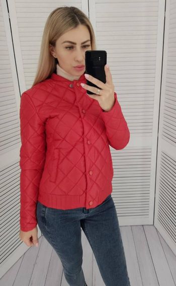 Куртка з ефектом стьобання, арт.310, червоний | Зображення 9