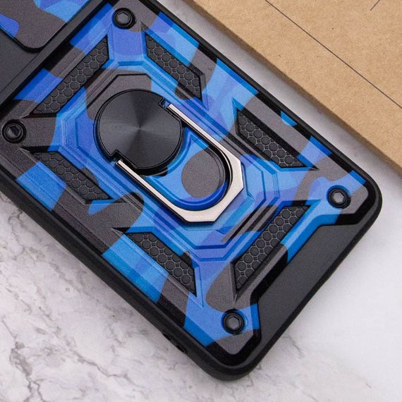 Ударостійкий чохол Camshield Serge Ring Camsung Galaxy A23 4G TPU+PC, Кольцо-держатель, Синий / Army Blue | Зображення 3