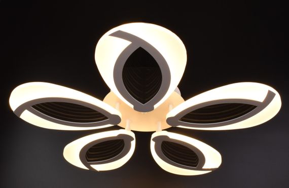 Люстра світлодіодна стельова LED світильник для квартири на стелю лед з пультом 25943 Білий 8х59х59 см. | Зображення 5