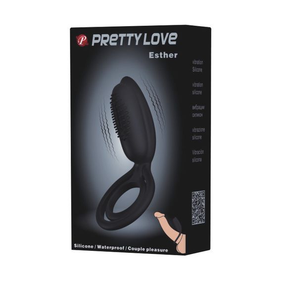 Эрекционное кольцо с вибрацией Pretty Love Esther vibration Sex Aura | Зображення 8