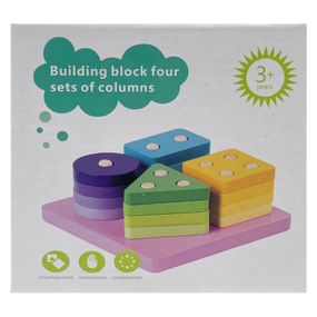 Детская деревянная игрушка "Пирамидка-Геометрические фигуры" C15023