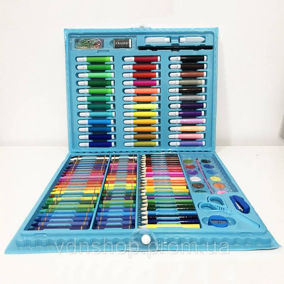Дитячий набори для творчості 208 предметов, Набір для малювання в кейсі Дитячий набір живопису VR-84