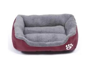 Лежанка - пуфик для кошек и собак Красная S(40*25)