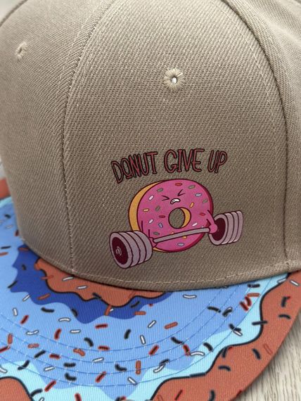 Кепка снепбек (Snapback) Пончик зі штангою Бежевий 56-61р (9104) | Зображення 1