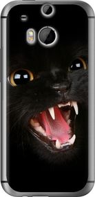 Чехол на HTC One M8 Чёрная кошка "932u-30-17620"