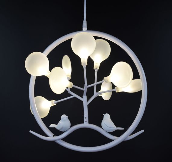 Люстра підвісна на 9 лампочок 26543 Білий 45-110х40х40 см. | Зображення 2