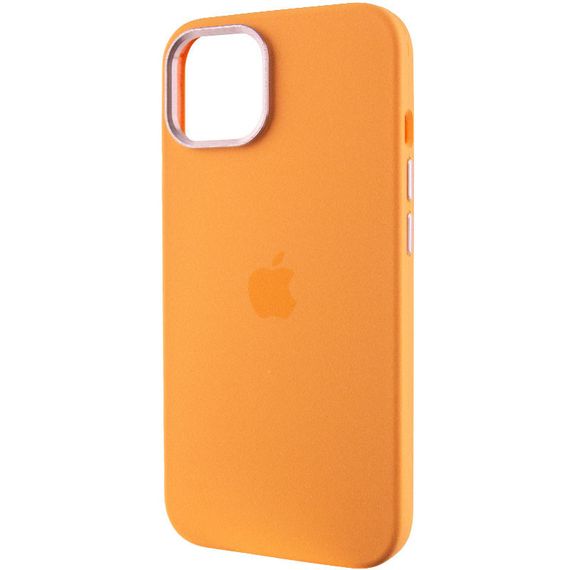 Чохол Silicone Case Metal Buttons (AA) для Apple iPhone 12 Pro Max (6.7") Силікон, Жовтогарячий/Marigold | Зображення 2