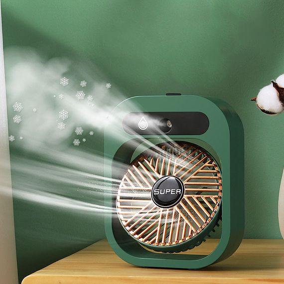 Настільний вентилятор Q8 з водяним охолодженням 1200 mAh Green | Зображення 4
