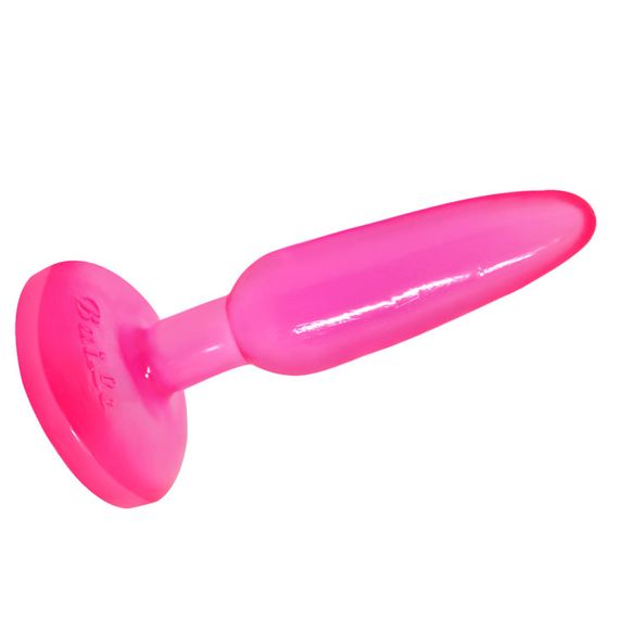 Анальна пробка на присосці BAILE Butt Plug, рожева, 14×3.5 см Sex Aura | Зображення 4