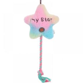 Игрушка для собак Charming Toy DREAM STARS Звездочка плюшевая с пищалкой и канатом 17*40cm