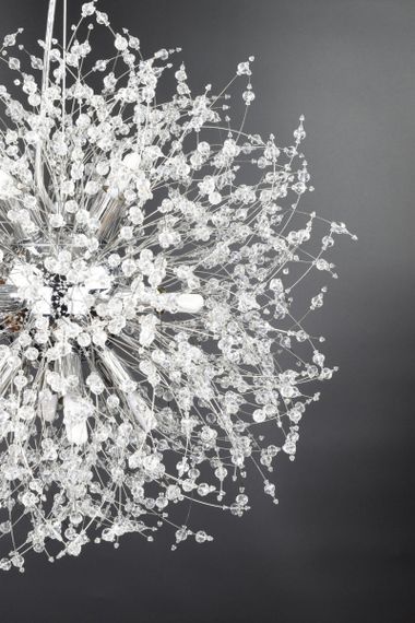 Люстра підвісна на 12 лампочок 26474 Хром 50-160х50х50 см. | Зображення 4