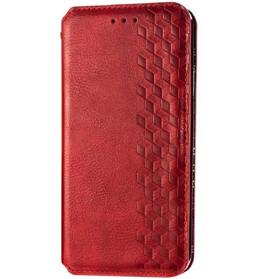 Кожаный чехол книжка GETMAN Cubic (PU) для Xiaomi Mi 10 Lite Штучна шкіра, Слот для візитки, Червоний