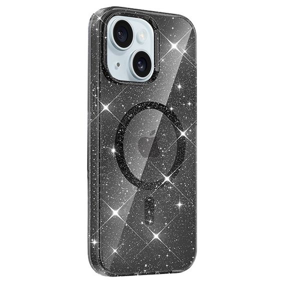 Чохол TPU Eclipse Sparkle (MagFit) для Apple iPhone 14 / 13 (6.1") Black | Зображення 1
