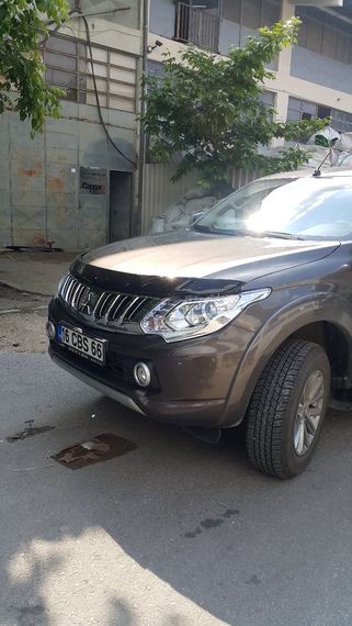 Дефлектор капоту (2015-2019, EuroCap) для Mitsubishi L200 рр | Зображення 8