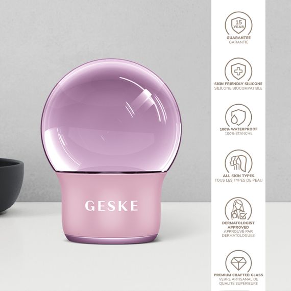 Массажер для лица и тела GESKE Cool&Warm Face and Body Massager 7в1 starlight, Розовый | Зображення 2