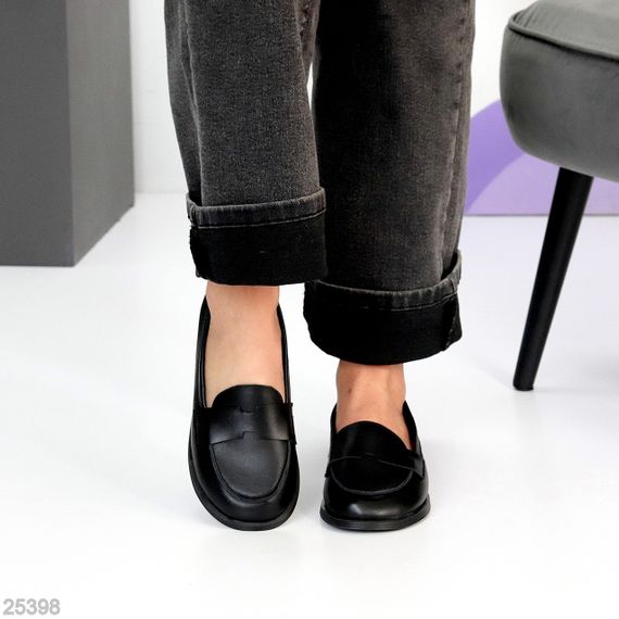 Зручні чорні туфлі лофери натуральна шкіра в асортименті | Зображення 7
