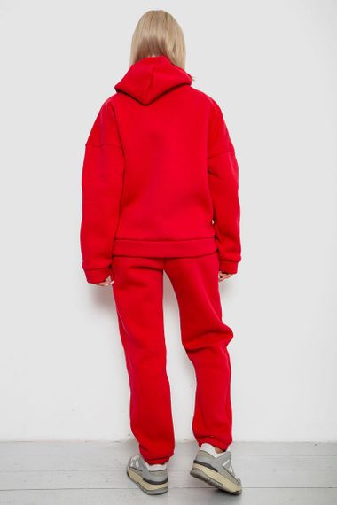Спортивный костюм женский на флисе, цвет красный, 238R5726 | Зображення 3