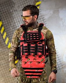 Плитоноска 4 быстрых сброса с напашником NETFLIX RUN   ПП4637