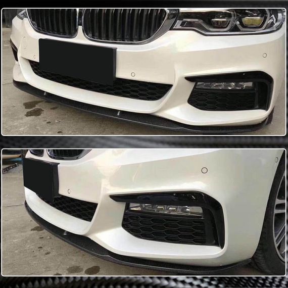 Накладка на передній бампер Lip V3 (для M-Sport 2017-2020, Карбон) для BMW 5 серія G30/31 рр | Зображення 2