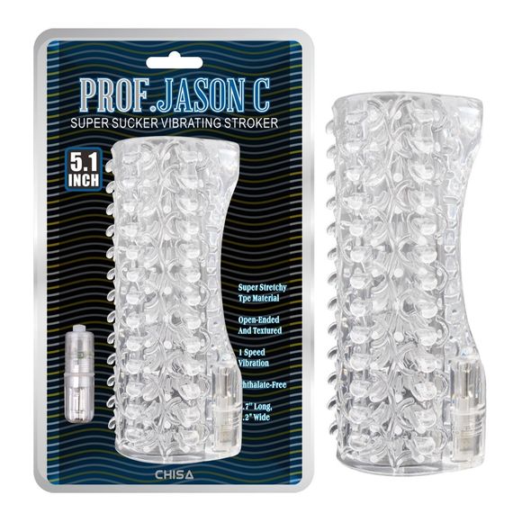 Мастурбатор з вібрацією 5,1 Prof.Jason З Super Sucker Vibrating Stroker