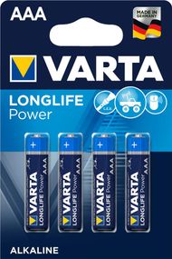 Батарейка VARTA LONGLIFE Power AAA BLI 4 ALKALINE (04903121414)