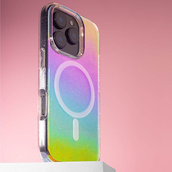 Чехол TPU Galaxy Sparkle (MagFit) для Apple iPhone 16 Pro (6.3") Chroma+Glitter | Зображення 2