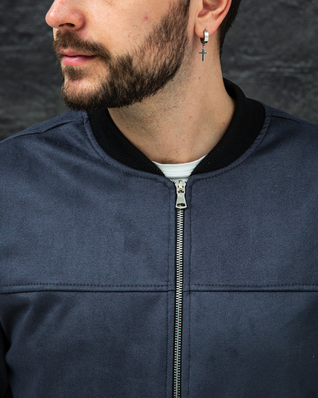 Бомбер замшевий графіт S | Зображення 5