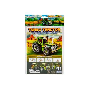 Детский деревянный 3D конструктор "Турбо трактор" Puz-00960, 71 деталь