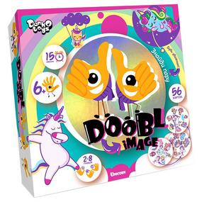 Развлекательная настольная игра "Doobl Image" DBI-01-01U на укр. языке Единороги