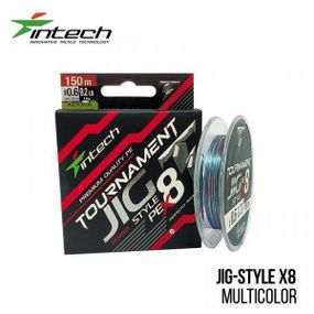 Шнур плетенный рыболовный Intech Интеч Tournament Jig Style PE X8 Multicolor 150m 1.0 14.7lb / 6.7kg