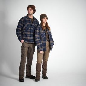 Куртка чоловіча 500 фланелева з флісом синя - S.