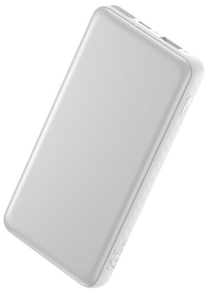 Портативний зарядний пристрій Anker - 10000 mAh 22.5W Built-In USB-C Cable White