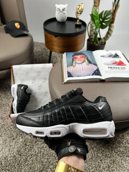 Чоловічі кросівки Air Max 95 All Black White весна / літо / осінь A3858 | Зображення 5