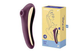 Вакуумний стимулятор Satisfyer Dual Kiss Фіолетовий Sex Aura