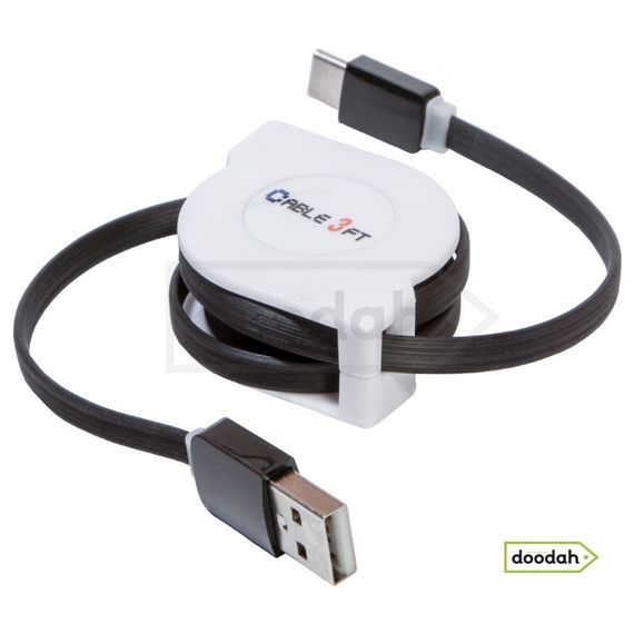 Дата кабель рулетка USB - Type C, 1 м, Tolus 3FT | Зображення 3