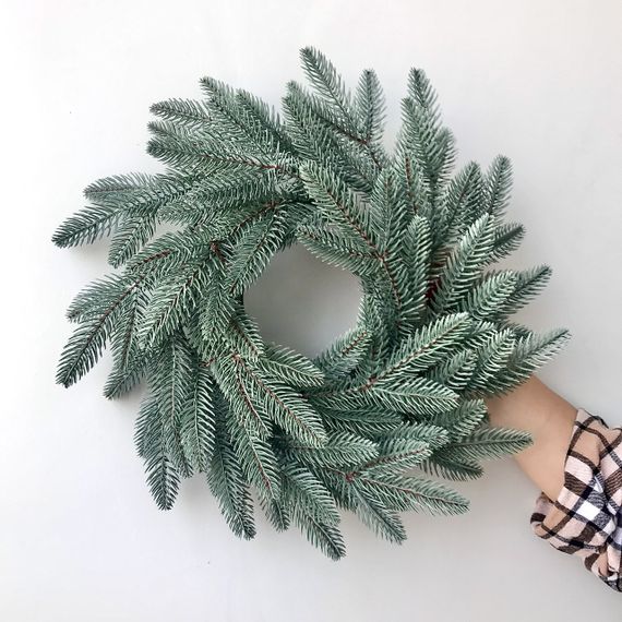 Вінок різдвяний Classic литий d-40 см блакитний | Зображення 1