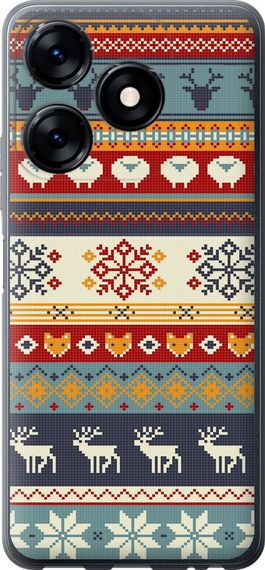 Чехол на Tecno Spark 10 Рождественский орнамент "3303u-3023-17620"