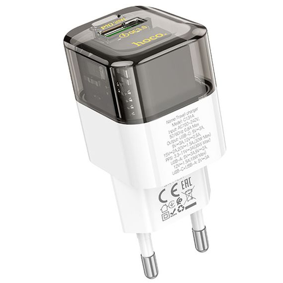 СЗУ Hoco C131A Platium PD30W+QC3.0 (1USB-A/1C)