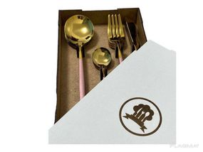 Набор столовых приборов Kitchen розовый