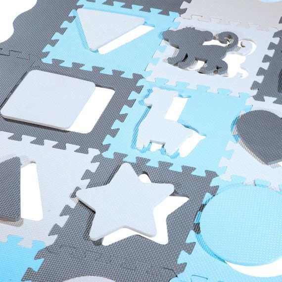 Детский пенопластовый коврик-пазл NILS FUN 36 элементов с бортиками | Зображення 6