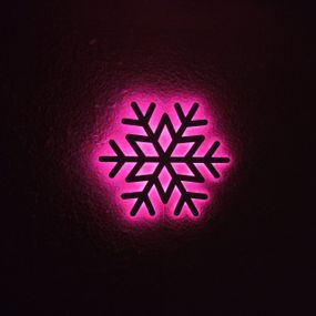 Панно декоративне картина на стіну Сніжинка LED-SMART 16 кольорів пульт 400х400 acr-p000212