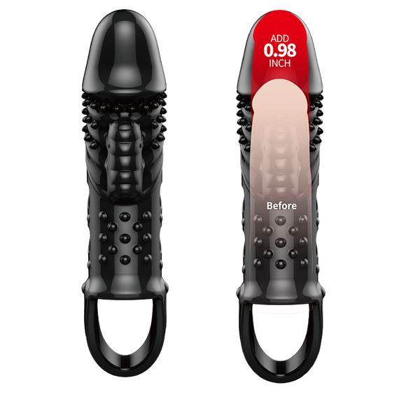 Насадка на член - Pretty Love Cecelia Vibrating Penis Sleeve Black | Зображення 1