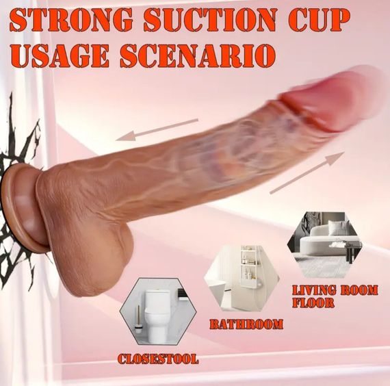 Реалістичний вібратор із підігрівом і телескопічним механізмом обертання, з пультом керування | Зображення 6