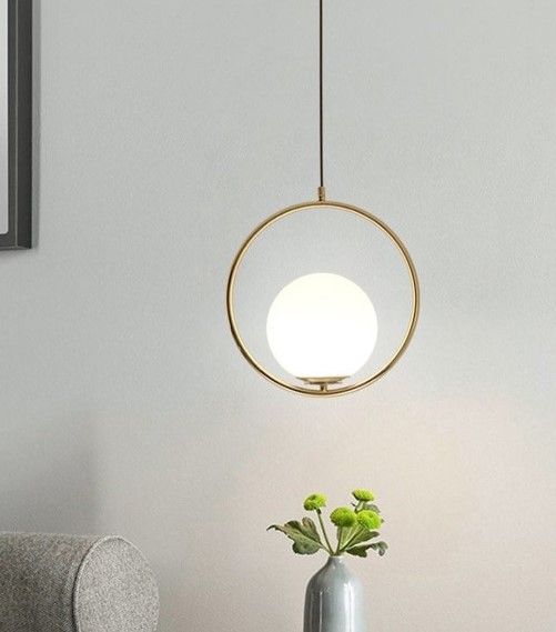 Люстра підвісна на 1 лампочку 26653 Латунь 40-150х30х30 см. | Зображення 2